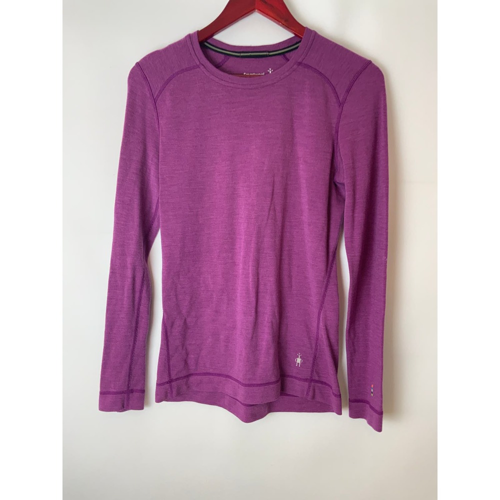 Smartwool Merino Long Sleeve Top Purple M Medium Pullover